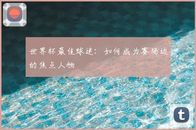 世界杯最佳球迷:如何成为赛场边的焦点人物